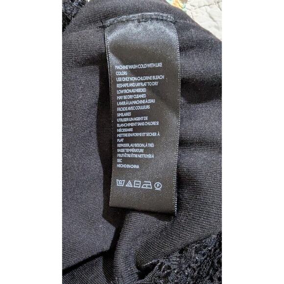 Urban Outfitters Brenna Mesh Bustier Lace Mini Dress Size Large Black Z - Picture 6 of 6